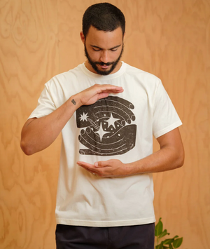 Open image in slideshow, SPACE HANDS TEE - SUPER NATURAL
